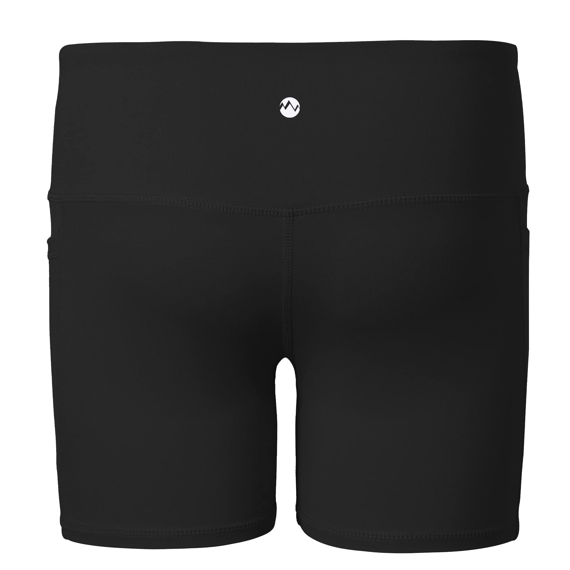 Willit Girls' 4" Volleyball Shorts Youth Spandex Dance Yoga Athletic Shorts Kids Running Biker Shorts with Pockets Black L