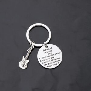 TIIMG Bassist Essential Keychain Gift Bass Guitar Player Gift Rock band Bassist Gift Bass Player Definition Keychain (Bassist US)