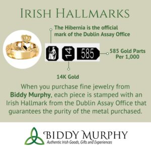 Biddy Murphy, Irish Claddagh Ring for Women Green Gem & Cubic Zirconia Wishbone Band Made in Ireland Size 8