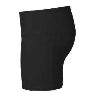 Willit Girls' 4" Volleyball Shorts Youth Spandex Dance Yoga Athletic Shorts Kids Running Biker Shorts with Pockets Black L