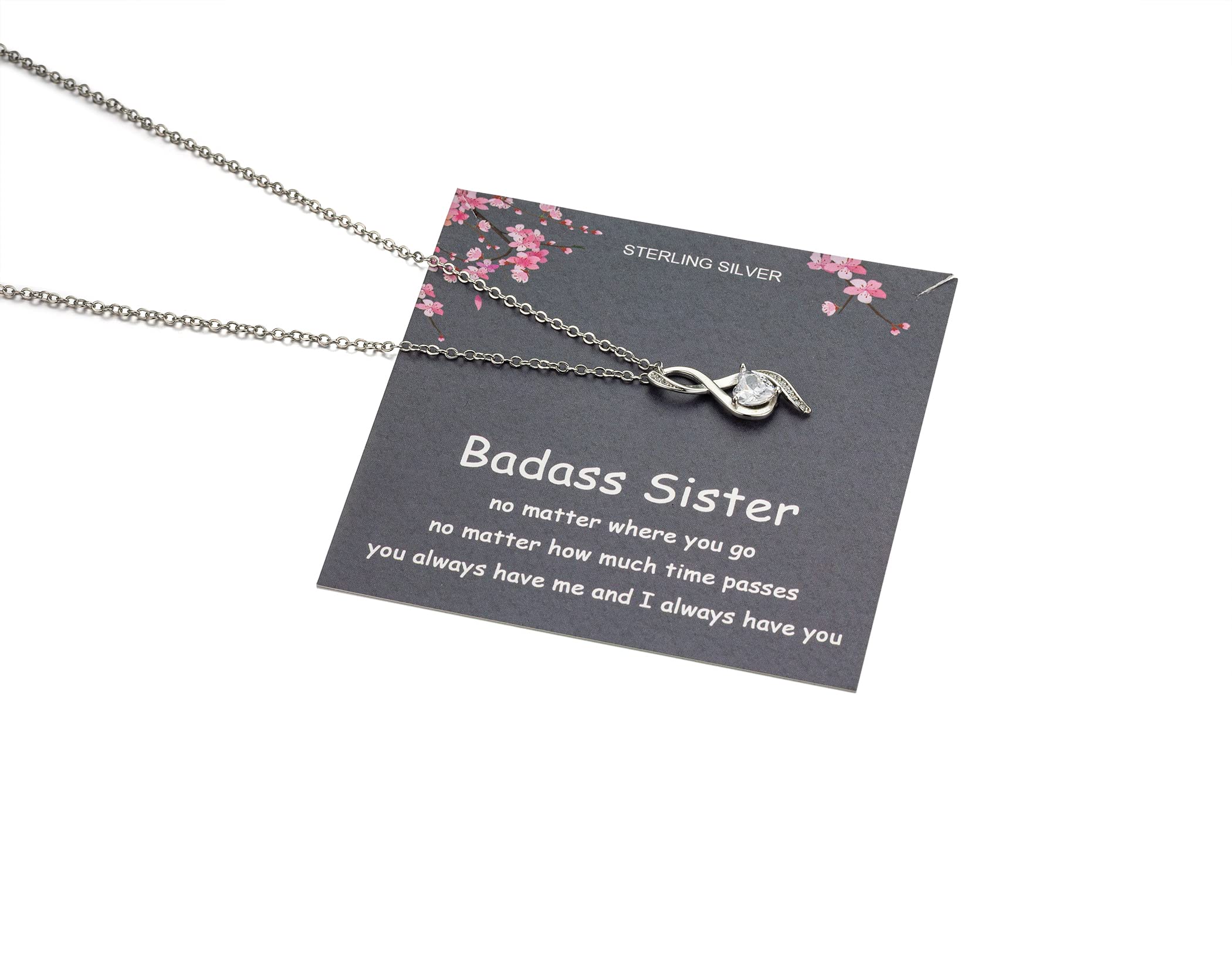 MILEPOSTJEW Thank You for Being My Badass Sister - Unique Badass Tribe Necklace Jewelry Friendship Sister Gifts from Sister For Women Best Friends Group With Gift Box