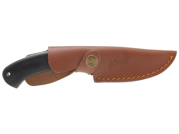 Elk Ridge 8.3" Pakkawood Handle Fixed Stainless Steel Blade Hunting Knife ER-200-09BK Laser Engraved by NDZ Performance in Orange - 4 Leaf Clover