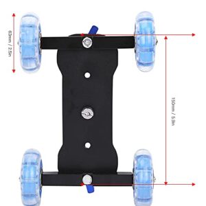 Xirfuni Mini Dolly Skater Car, Silicone Wheels Adjustable Camera Slider Car, for DSLR Camcorder