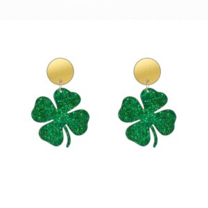 st patrick's day earrings bulk for women shamrock earrings green lucky clover dangling earrings funny irish beer holiday jewelry set gift for women