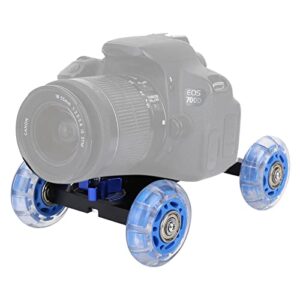 Xirfuni Mini Dolly Skater Car, Silicone Wheels Adjustable Camera Slider Car, for DSLR Camcorder