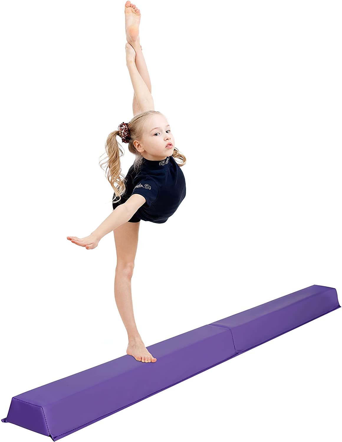 Saicool 6FT Folding Balance Beam, Gymnastics Floor Beam Bar Anti Slip Bottom for Kids, Adults, Beginners