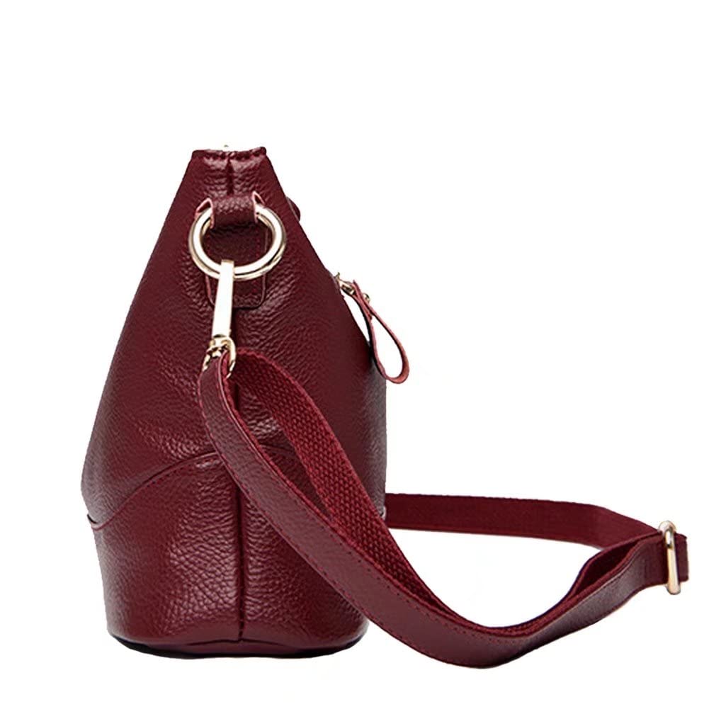 Mudono Crossbody Bag for Women Leather Shoulder Bag Tassel Satchel Retro Handbag Lightweight Purse