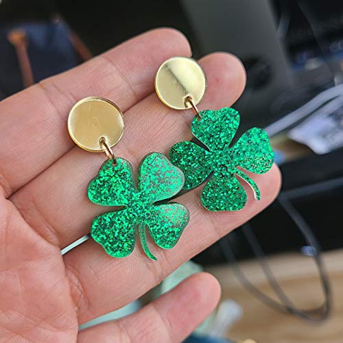 St Patrick's Day Earrings Bulk for Women Shamrock Earrings Green Lucky Clover Dangling Earrings Funny Irish Beer Holiday Jewelry Set Gift for Women