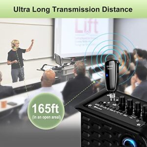 XIAOKOA Wireless Microphone Headset, UHF Head Mic Speaker System, Professional Voice Amplifier Headset Microphones, with LED Digital Display, for Teaching Fitness Instructor Tour Guide