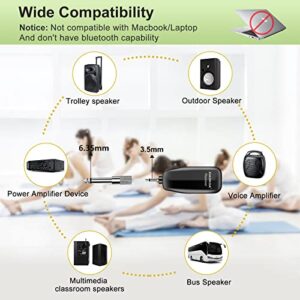 XIAOKOA Wireless Microphone Headset, UHF Head Mic Speaker System, Professional Voice Amplifier Headset Microphones, with LED Digital Display, for Teaching Fitness Instructor Tour Guide