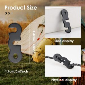 NODG 10 Pieces Aluminum Alloy Guyline Cord Adjusters Rope Cord Adjusters Tent Tensioners Tent Wind Rope Buckles Camping Accessories for Tent Camping Hiking Backpacking Outdoor Activity