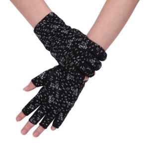 Fingerless Gloves Cotton Cycling Gloves for Women Girls Anti Slip Gloves Cotton Driving Gloves Riding Gloves Breathable Touchscreen Gloves Sun Gloves Outdoor Sports Gloves