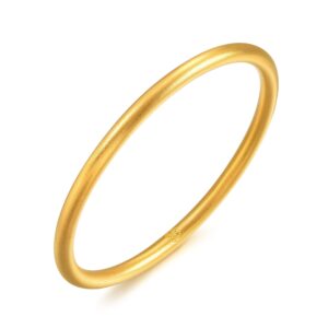 CHOW SANG SANG Cultural Blessings 999.9 24K Gold Price-by-Weight Gold Bangle Bracelet 93232K (Gold, 08 Wrist size 15-16cm)