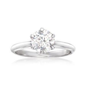 ross-simons 1.50 carat moissanite ring in sterling silver. size 6