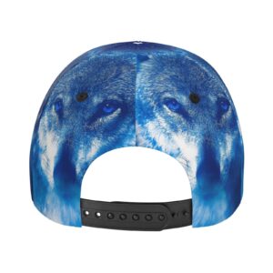 BCQJNB Wolf Blue Winter Baseball Cap Snapback Hats Adjustable Trucker Hat for Men Women