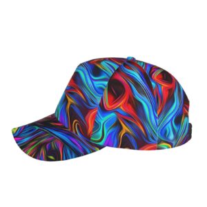 BCQJNB Tie Dye Baseball Cap Snapback Hats Adjustable Trucker Hat for Men Women