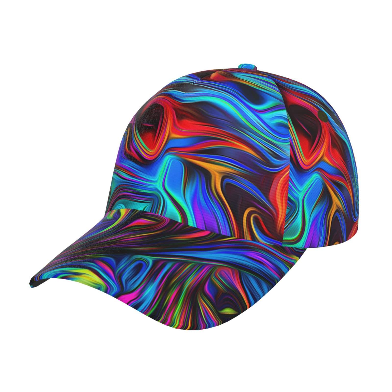 BCQJNB Tie Dye Baseball Cap Snapback Hats Adjustable Trucker Hat for Men Women