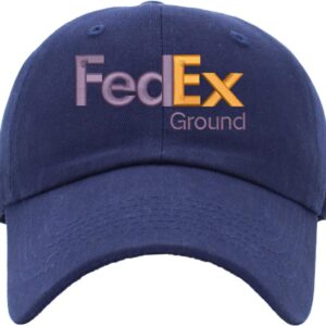 FedEx Ground Hat Embroidered Cotton Cap Classic Adjustable Baseball Hat (Purple Orange Print)