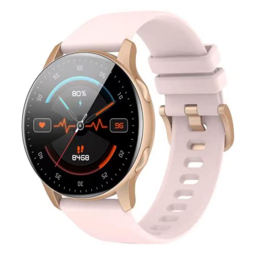 Holiday Smart Watches for Women, 1.32" AMOLED Touch Screen Ladies Fitness Watch with Heart Rate Monitor Sleep Step Counter Tracker Pedometer, IP68 Waterproof Smartwatch for Android iOS Phone