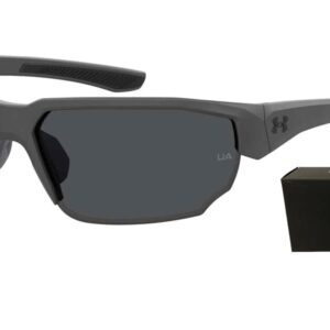 Under Armour Blitzing UA0012/G/S 0R6S/IR 70MM Grey/Black/Grey Special Shape Sunglasses for Men + BUNDLE With Designer iWear Eyewear Kit