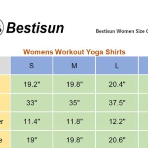 Bestisun Gym Athletic Yoga Shirts Muscle Tank Womens Athletic Wear Workout Tops Loose Fit Blue M