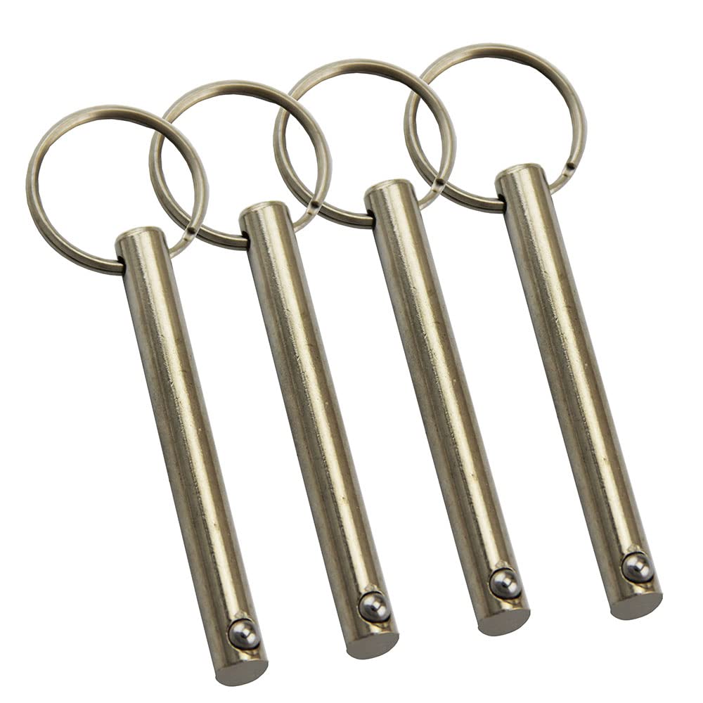 10 Pieces Diameter 6mm 8mm 10mm Zinc Plated Steel Quick Release Ball Pin with Sprung Ball End (6 x 50mm)