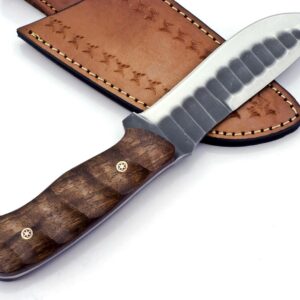 UK UNIQUE SHARP KNIVES BK-780 Handmade D2 Stainless steel 10 Inches Hunting knife- Beautiful Walnut wood Handle