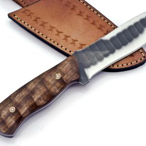 UK UNIQUE SHARP KNIVES BK-780 Handmade D2 Stainless steel 10 Inches Hunting knife- Beautiful Walnut wood Handle