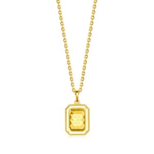 CHOW SANG SANG 999.9 24K Gold Price-by-Weight 2.62g Gold Dazzling Mirror Gold Pendant for Women 93172P | [Not Include the Necklace]