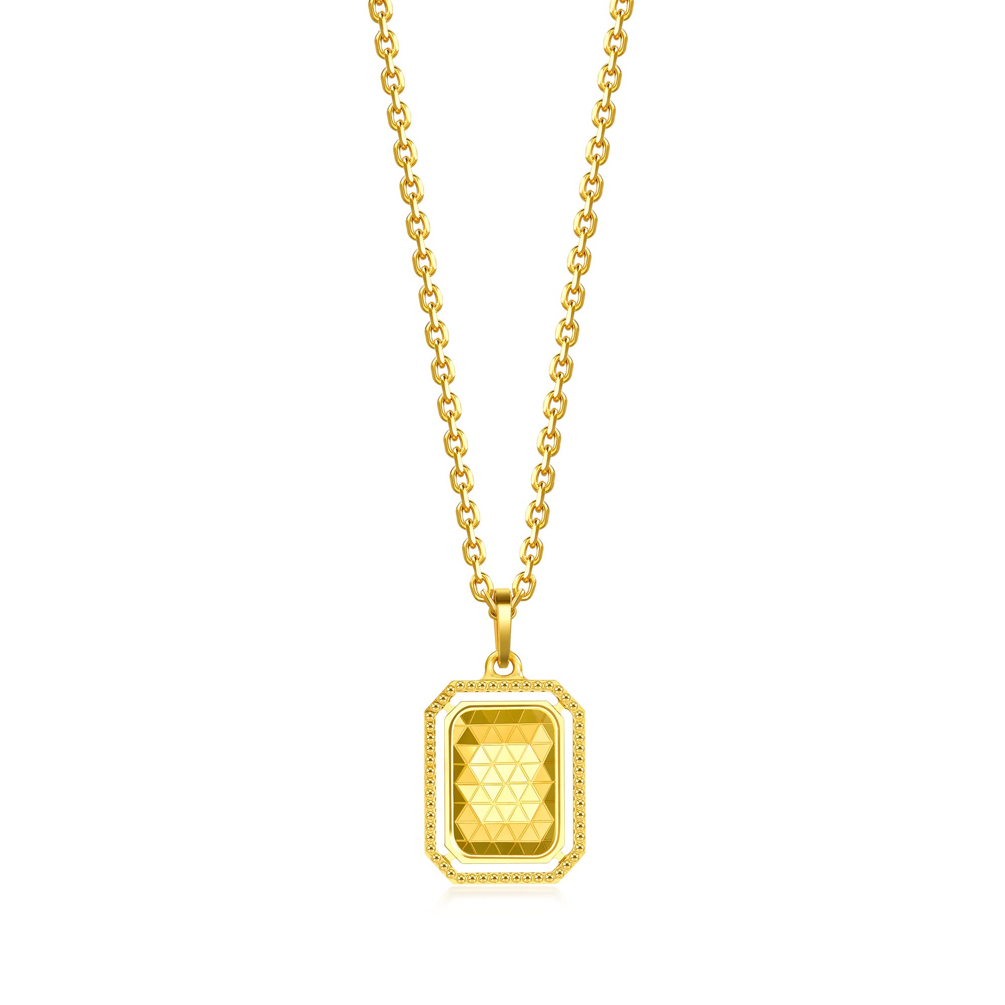 CHOW SANG SANG 999.9 24K Gold Price-by-Weight 2.62g Gold Dazzling Mirror Gold Pendant for Women 93172P | [Not Include the Necklace]