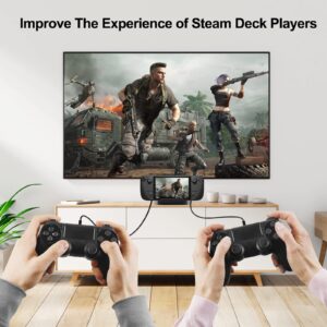 KUNSLUCK Stand Base for Steam Deck/Steam Deck OLED/ROG Ally, Steam Deck Stand with Anti-Slip Silicone Pad (Black)