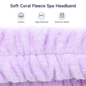 WSYUB Spa Headband, 8Pcs Makeup headband,Headband for Washing Face, Shower Skin Care Fluffy Spa Headband for Woman Girl Teens Slumber Party Supplies