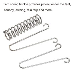 MECCANIXITY Tent Spring Buckle, Heavy Type Stainless Steel Rope Tensioner Accessories for Awning Tarps Tents Wire Racks, Pack of 4