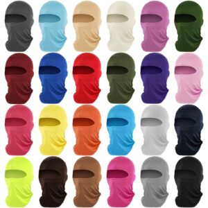 tarpop 24 pieces ski mask balaclava face mask full face cover for men skiing, uv protection (classic colors, classic style)