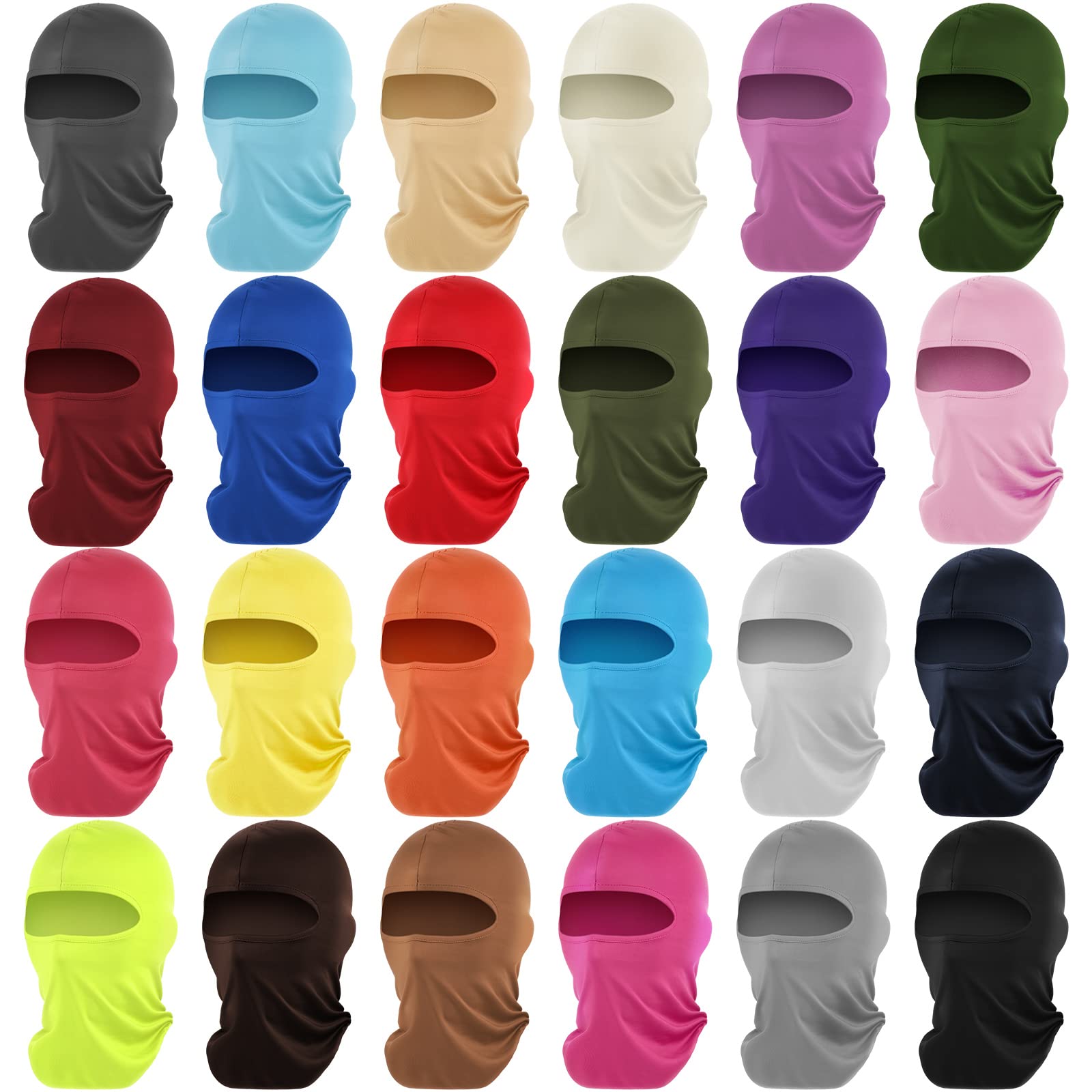 Tarpop 24 Pieces Ski Mask Balaclava Face Mask Full Face Cover for Men Skiing, UV Protection (Classic Colors, Classic Style)