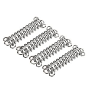 MECCANIXITY Tent Spring Buckle, Heavy Type Stainless Steel Rope Tensioner Accessories for Awning Tarps Tents Wire Racks, Pack of 4