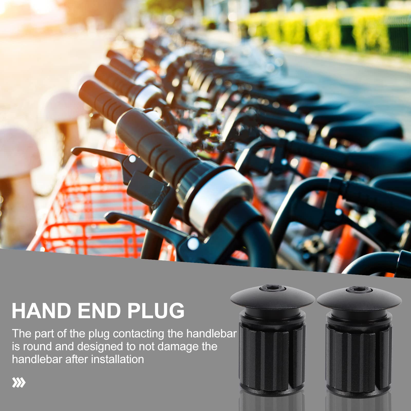 BESPORTBLE 2pcs Bicycle Handlebar Road Bike End Plugs Handle Bar Grip Plugs Handlebar Locking Caps Alloy Plug Expanding Adjustable Locking Plugs Handlebar Lock Plug Bike Repair Props