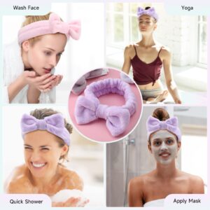 WSYUB Spa Headband, 8Pcs Makeup headband,Headband for Washing Face, Shower Skin Care Fluffy Spa Headband for Woman Girl Teens Slumber Party Supplies