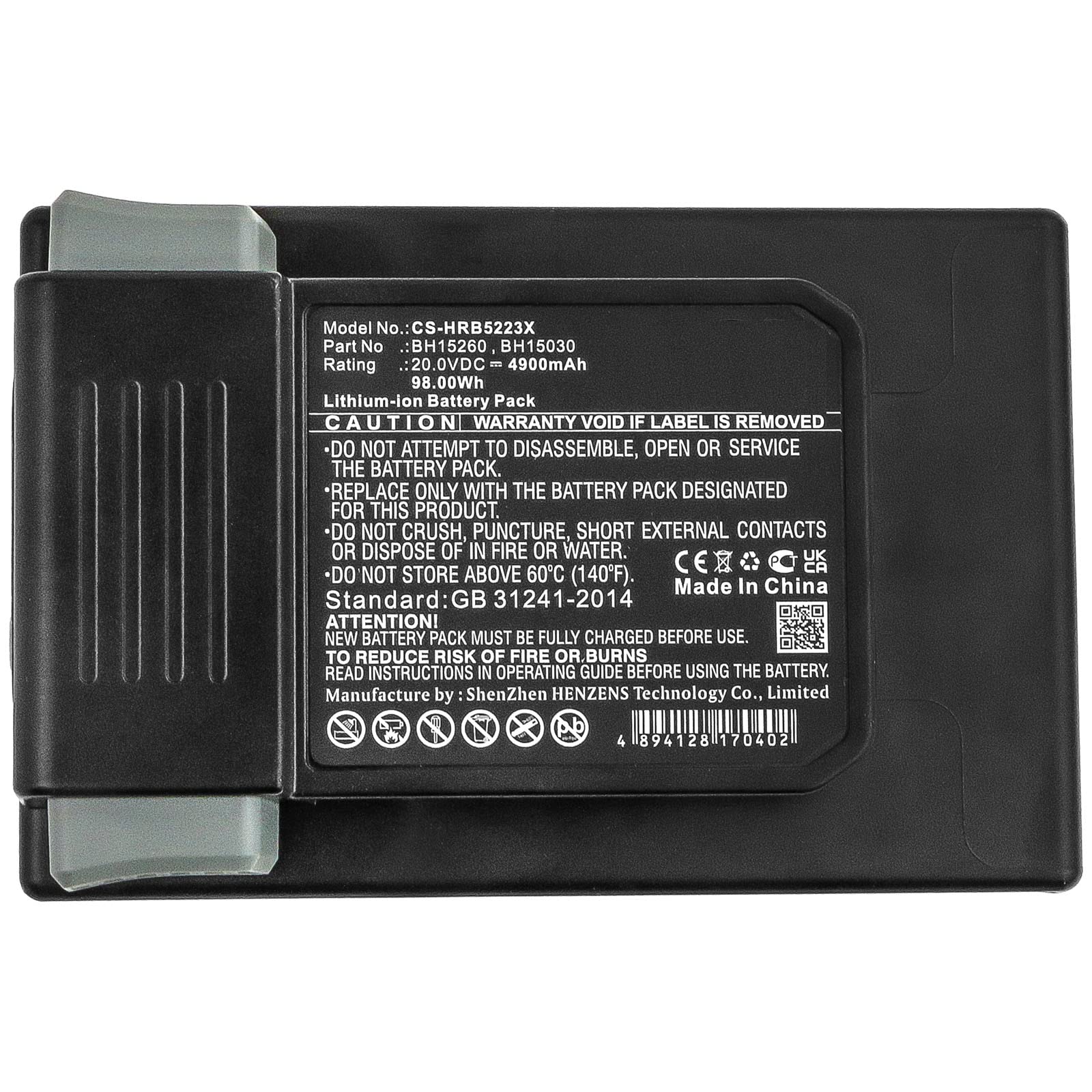 henhaoro 4900mAh Vacuum Battery for Hoover BH55210 BH53310 BH53350 BH53420 BH53420PC for VAX ONEPWR SpotlessGo Cordless BH15260