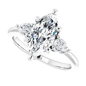 jeweleryium 3 ct marquise colorless moissanite engagement ring, wedding bridal ring set, eternity sterling silver solid diamond solitaire 6-prong anniversary promise ring for her (7)