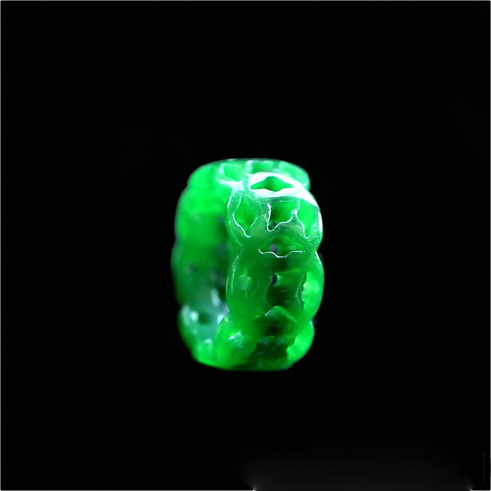 通用 New emerald ring men's and women's universal ring hollowed out carved jade ring couple marriage jewelry (10)