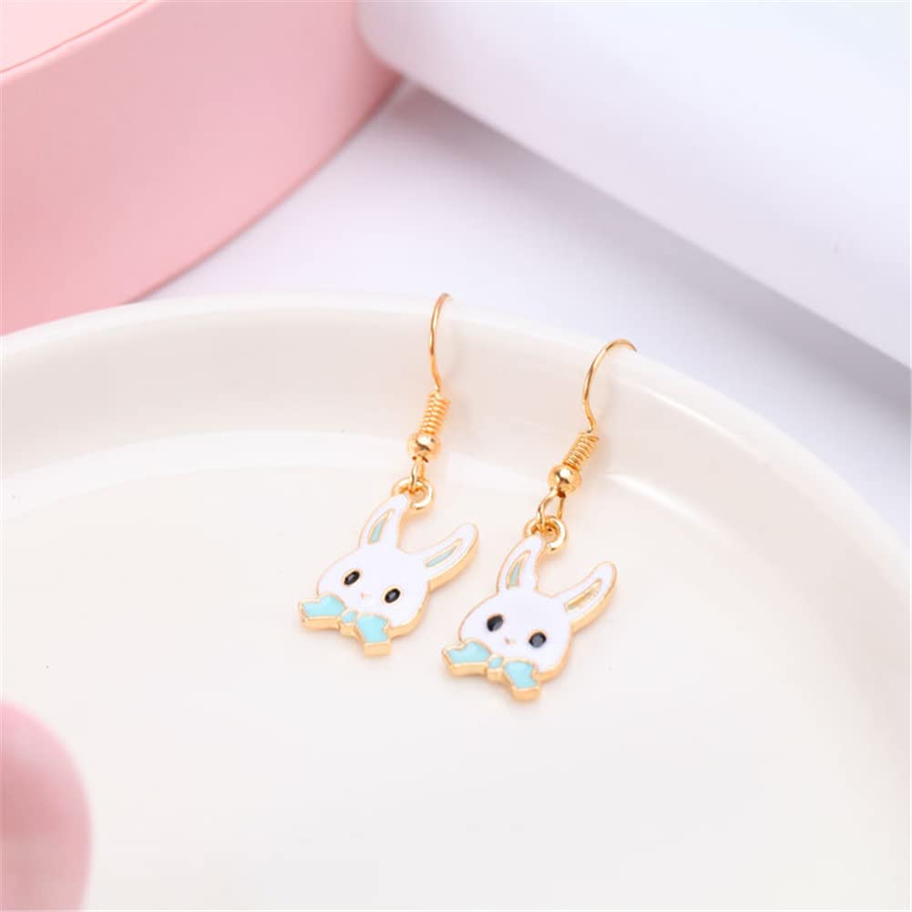 DIYANMMY Easter Bunny Alloy Dangle Drop Earrings Set Cute Funny Animal Jewelry Holiday Accessories for Women (Holiday Drop Earrings)