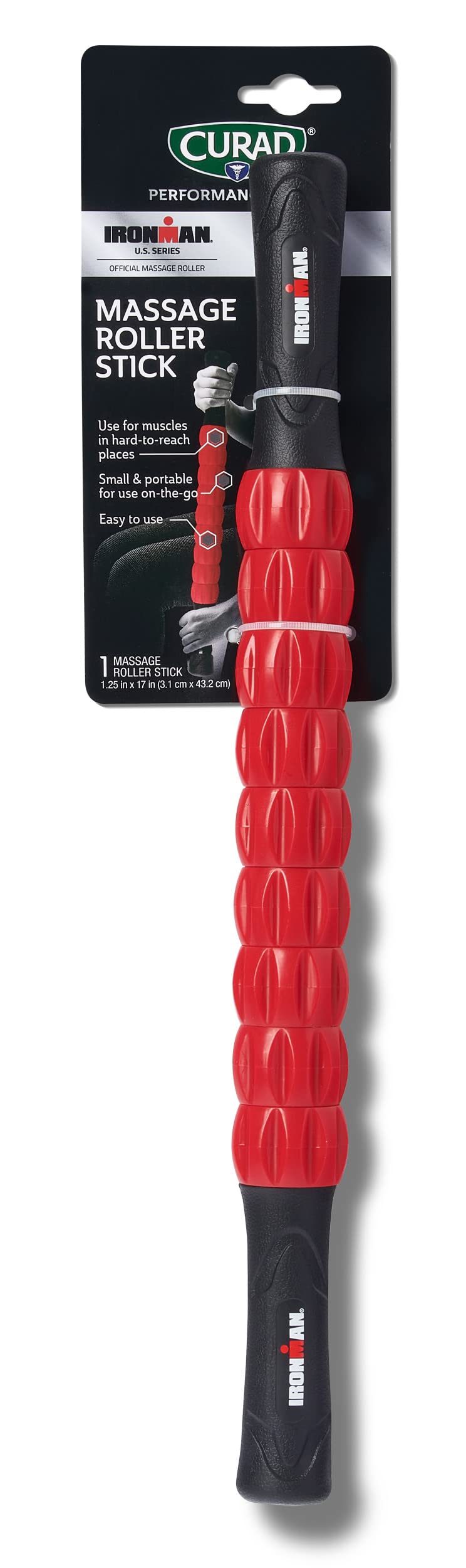 Curad Ironman Massage Roller Stick, Muscle Roller