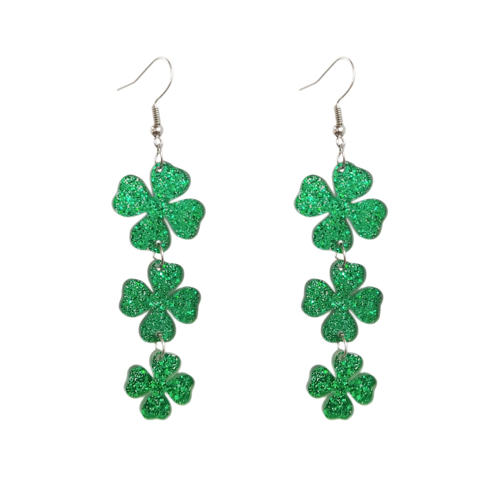 ROSTIVO Shamrock Earrings for Women St. Patrick's Day Earrings Clover Dangle Earrings