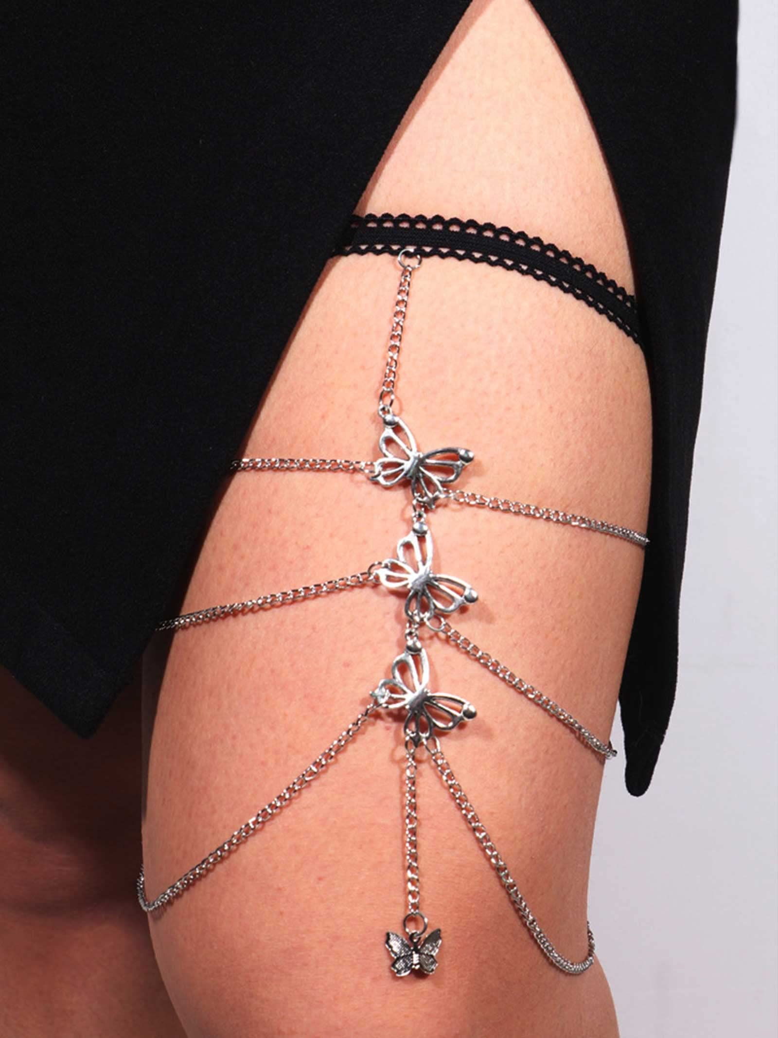 Your Always Charm Body Chain Jewelry for Women Leg Chain Thigh Chain Belly Waist Chain Leg Harness Body Gift for Rave 0utfits for Women