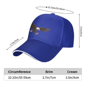 Eagle Baseball Cap Trucker Hat Sun Caps Sports Hats Running for Teenager Men Women Unisex Blue