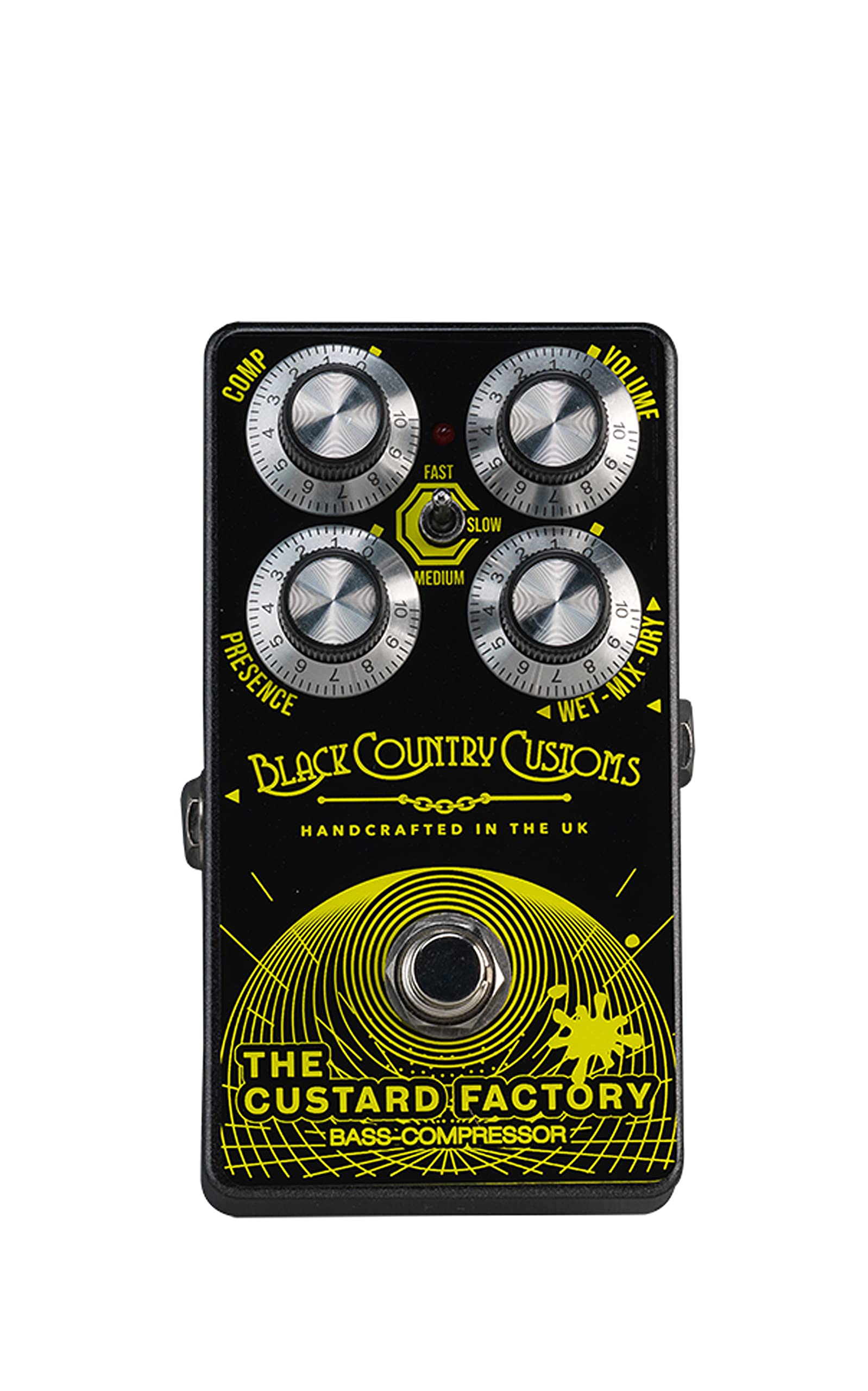 Laney Black Country Customs The Custard Factory Compressor Boutique Bass Effect Pedal, (BCC-TCF)