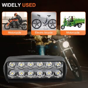 SOONALL E-Bike LED Lights, 12V-80V Universal Tricycle Conversion Light, Electro-Motorcycle Strong Light Conversion Lamp for Motorcycle, Electric Bike, Tricycle