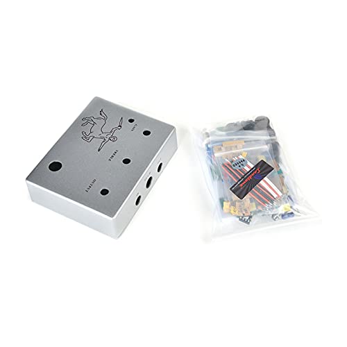 LANDTONE DIY Overdrive Guitar Pedal All Kits With 1590BB Style Aluminum Box and 3PDT Foot Switch True Bypass, Silver (LT-1590BB-KLS02)