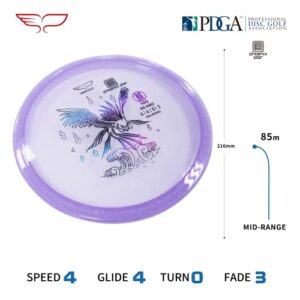 Yikun PDGA Approved Mid Range Disc Golf 165-175g|Overstable Mid-Range Discs Golf for Outdoor Games and Competition[Dics Shade Color May Vary]